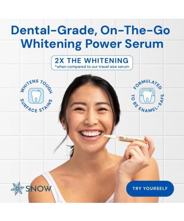 Snow Extra-Strength Teeth Whitening Serum - Effective Tooth Whitener Pen for Stain Removal & Whiter Teeth - 2 Pack with Carbamide & Hydrogen Peroxide - Buy Online on GoSupps.com