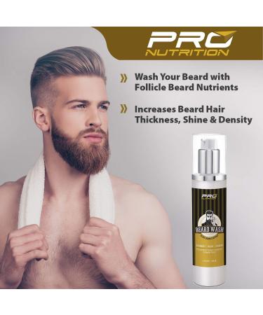 Beard Growth Shampoo & Wash - Stimulate Follicle Growth for Stronger Thicker Healthier Beard & Mustache Hair | International Shipping Available - Buy Online on GoSupps.com