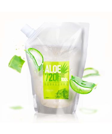 720h Gel Aloe Vera Gel Universal Baby Face Body Care 30 Days Moisturizing Cream Face Gel Hair Plating Balm After Shave Cream Sunburn Acne After Scrub Sport 2000ml