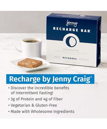 Recharge by Jenny Craigâ¢ 14-Count Recharge Bars - REVOLUTIONARY Recharge BAR perfect for INTERMITTENT FASTING: designed to help curb hunger while you fast - Nut and Honey Flavor - (2 Packs of 7 Recharge Bars) - Buy Online on GoSupps.com