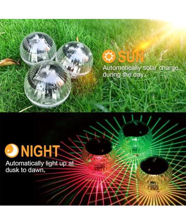 Yangun Solar Floating Pool Lights - 2 Pack LED Waterproof Underwater Lighting with 7 Color Change for Pool & Garden Decoration - Buy Online on GoSupps.com