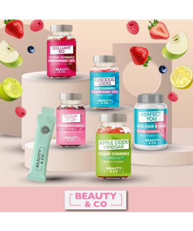 Skin Hair and Nails Gummies with Biotin, Zinc & Selenium - Strawberry Flavoured (120 ct) - Buy Online on GoSupps.com