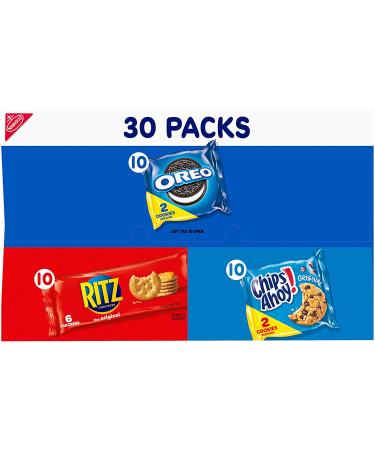 Nabisco Cookies & Cracker Variety Pack - OREO, RITZ, CHIPS AHOY! - 30 Snack Packs - Buy Online on GoSupps.com