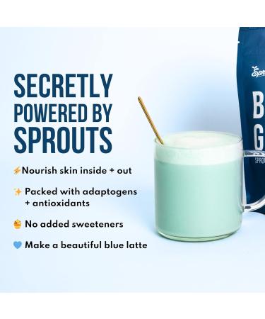 Blue Glow Sprout Powder - Skin-Loving Superfood Blend with Broccoli & Butterfly Pea for Lattes & Smoothies | Rich in Adaptogens & Antioxidants - Buy Online on GoSupps.com