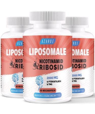 Liposomal Nicotinamid Riboside 2000 mg with TMG and Pterostilben |More efficient than NMN Boost NAD+ |Support of the cellular energy metabolism (60 pieces (3 -pack))