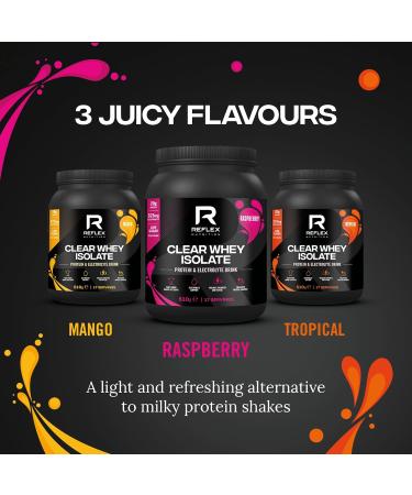  Reflex Nutrition Reflex Nutrition Clear Whey Protein Isolate Powder 20g of protein low sugar low fat Muscle growth and hydration Light and - Buy Online on GoSupps.com