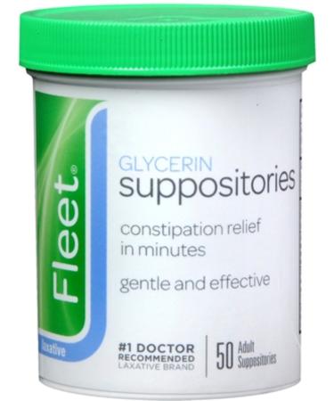 GLYCERIN SUPP ADULT FLEET 50EA