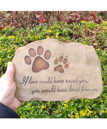 Personalized Dog Memorial Stone | Indoor Outdoor Garden Grave Marker | Loss of Pet Gift - Buy Online on GoSupps.com