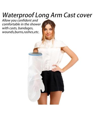 Waterproof Adult Arm Cast Cover for Shower | Long Arm Cast Protector | Watertight Shower Bag for Surgery Wounds & Cast Drying - Buy Online on GoSupps.com