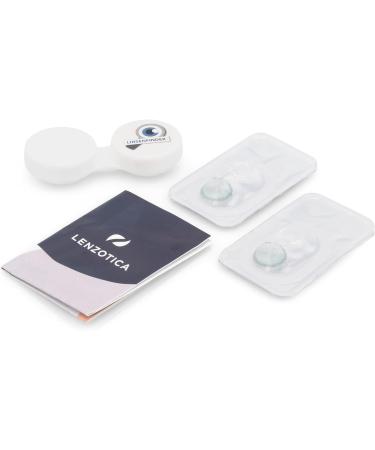 Buy Lenzotica Solid Green Contact Lenses - Natural Coverage 1 Pair (2 Pieces) 14.00mm 0.00 Diopters 3-Month Soft Lens Includes Container - International Shipping Available - Buy Online on GoSupps.com