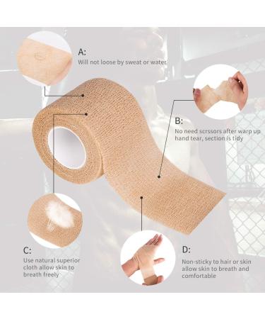 GSPCARE Self Adherent Bandage Wrap 6 Roll 7.5cm X 4.5m Vet Wrap Non-Woven Cohesive Bandage Wrap Pet Bandage Tape Strong Elastic Kinselogy Tape for Sports Protection(Printed Color) Printed 6 Count - Buy Online on GoSupps.com