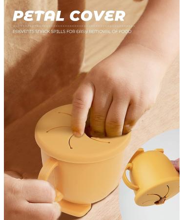 DUALFERV 2-in-1 Silicone Sippy Cup & Snack Containers | Baby Sippy Cups with Straws & Snack Lid | BPA Free | Infant & Toddler Training Cup | 6 Months - Buy Online on GoSupps.com