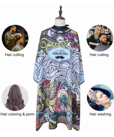 Professional Barber Cape for Haircuts | Adjustable Snap Closure | 63x57 Inch Hairdressing Cape - Ideal for Hairstylists | Hip-Hop Style - Buy Online on GoSupps.com