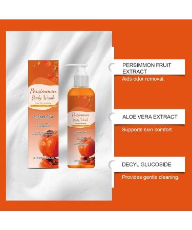  XUSHAOLUN Persimmon Shower Gel for the Elderly Anti-Odor Body Control with Persimmon Extract Eliminates Odors on Thighs and Underarms Long-Lasting Moisturizer (5PCS) - Buy Online on GoSupps.com