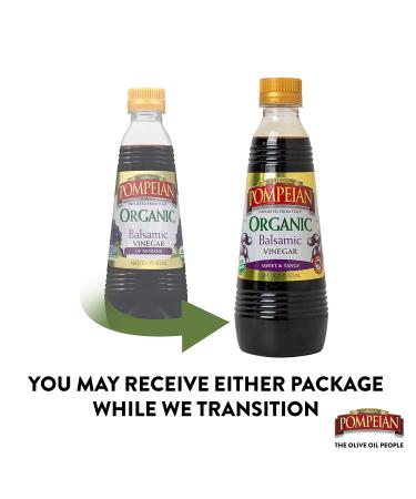 Pompeian Gourmet Organic Balsamic Vinegar 16 FL. OZ. - Ideal for Dressings, Marinades & Vegetables - Non-Allergenic, Non-GMO - Buy Online on GoSupps.com