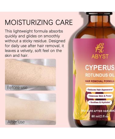 WOJJ Cyperus Rotundus Oil for Natural Hair Reduction 60ml Hair Inhibiting Oil with Jojoba & Rosehip Soothing and Moisturizing Body Oil for All Skin Types (1) - Buy Online on GoSupps.com