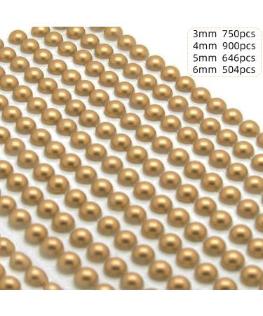 Face Pearl Gems Nail Rhinestone Stickers 2800 PCS - 4 Sheets - Gold | 3D Self Adhesive Temporary Tattoo Dots for Women - Festival Bling Crystal Jewels for Eyes, Hair, Body - Buy Online on GoSupps.com