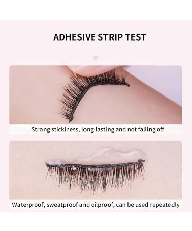 Adhesive Lash Strips for Fake Eyelashes - Adhesive Lash Strips No Glue No Magnets for All Strip Fake Lashes Waterproof Eyelashes Strip/e Transparent - Buy Online on GoSupps.com