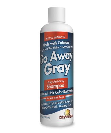 Go Away Gray Shampoo New and Improved Formula With 4 TIMES THE CATALASE! by Rise-N-Shine