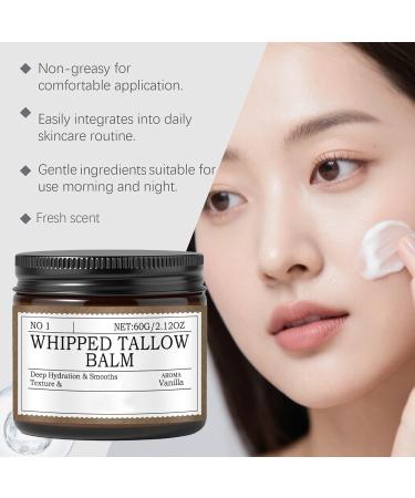  WRANBAO Beef Tallow Face Cream - Moisturizing Cream with Sebum - Soft and Supple - Deep Care for Face and Body - 60g (3 Pack) - Buy Online on GoSupps.com