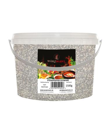 Black Pepper - Finely Ground Steak Pepper - Reduced Seeds - Premium Quality from Indonesia - 1500g Polyethylene Bucket