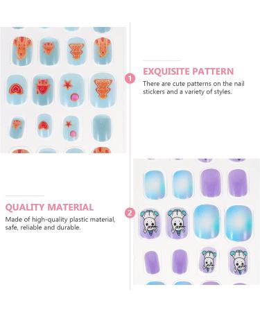 Beaupretty 5 Boxes Children's False Nails 3d Stickers for Kids Trendy Stickers Children Nail Girls Fake Nail Self- Adhesive Nail Stickers Short Artificial False Fingernails Abs - Buy Online on GoSupps.com