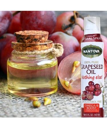 Mantova Grapeseed Oil Spray 5 Fl Oz - High-Quality Cooking Oil Spray - Buy Online on GoSupps.com