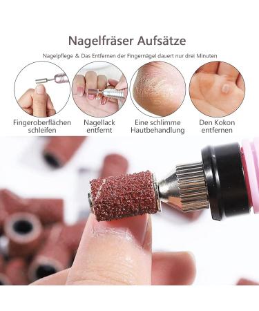 Luckaide 100pcs 180 Grit Grinding Sleeves - Nail Cutter Miller Attachments & Red Nail Art Caps for Manicure & Pedicure - Buy Online on GoSupps.com