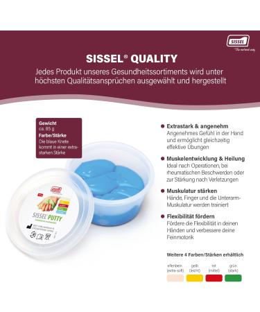 Sissel Putty - Therapy Clay for Finger & Hand Exercises | Strengthen Forearm Muscles | Improve Flexibility & Fine Motor Skills | Extra Strong for Muscle Development | International Shipping - Buy Online on GoSupps.com
