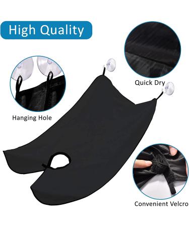 Beard Bib Apron with 4 Suction Cups - Gifts for Dad from Daughter/Son, Grandpa, Him - Fathers Day, Birthday, Valentines, Christmas - Black - Buy Online on GoSupps.com