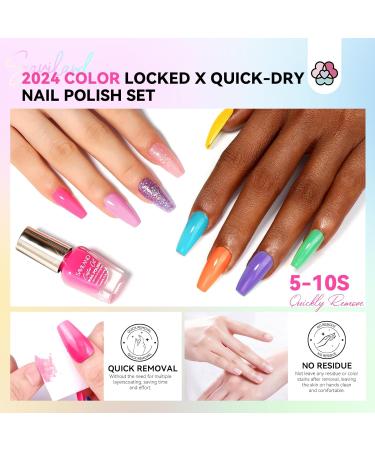 Saviland 20 Colour Neon Nail Polish Set Quick Dry & Long Lasting Summer Nail Polish Super Shine Rainbow Nail Varnish with Base Gloss Top Polish Coat Regular Glitter Nail Polish Kit for Women Gift Set - Buy Online on GoSupps.com