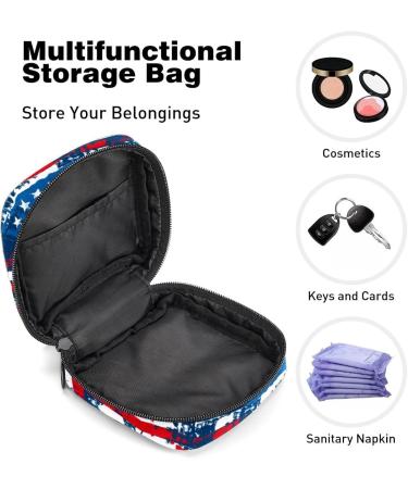 Shop Women's Tapes Storage Bags - Portable Menstrual Pad & Tampon Zipper Bag for Teens & Women | Multicolored Striped Flag Design - Buy Online on GoSupps.com