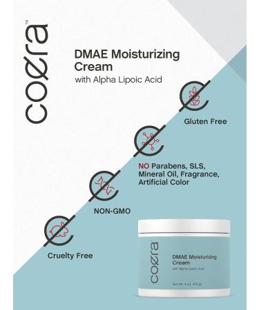 DMAE Moisturizing Cream 4 oz - Hydrating & Firming with Alpha Lipoic Acid | Paraben-Free SLS-Free Fragrance-Free for Skin & Face - International Shipping Available - Buy Online on GoSupps.com