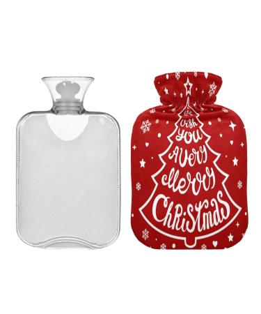 KCL Deci hot water bottle with cover Christmas tree vacation 2L hot water bottle hot water bag for foot warmer pain relief heat and cold therapy cramps