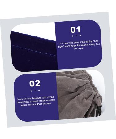Baluue 2pcs Storage Bag Drawstring Pouch Blow Dryer for Curly Hair Make up Travel Bag Mini Flocking Cloth - Buy Online on GoSupps.com