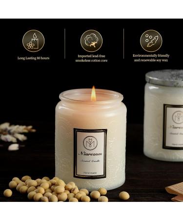 Buy Highly Scented Natural Soy Wax Candles - Long Lasting Aromatic Home Fragrance Gifts for Men & Women - Snow Pear & Cypress Wood - Buy Online on GoSupps.com