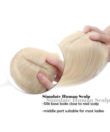 Premium Clip-in Real Hair Extensions | 7A Remy Hair Topper | Thickening Toupet | Platinblond 60# - 25cm - Buy Online on GoSupps.com