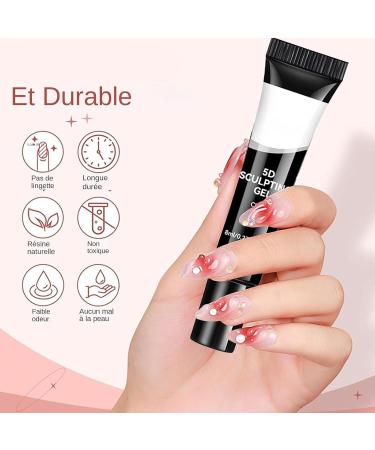  Weqizuerqi Sculpting Nail Gel - Clear Sculpting Nail Gel Clear Manicure Supplies for Beginners Women and Events - Buy Online on GoSupps.com