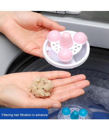 Stain Removal Solution 5pcs Reusable Laundry Ball for Efficient Clothes Cleaning Hair Durable Washing Machine Lint Catcher Drain Blockage Prevention Pink - Buy Online on GoSupps.com
