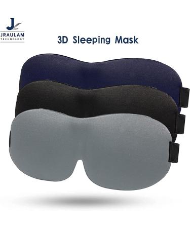 JrauLam Eye Mask for Sleeping - Soft and Comfortable Night Blindfold in Gray - Buy Online on GoSupps.com