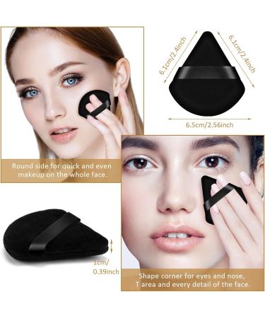 2PCS Velvet Powder Puffs Set for Pressed and Loose Powder - Dual-Use Makeup Tool with Strap - Black & Nude - Buy Online on GoSupps.com