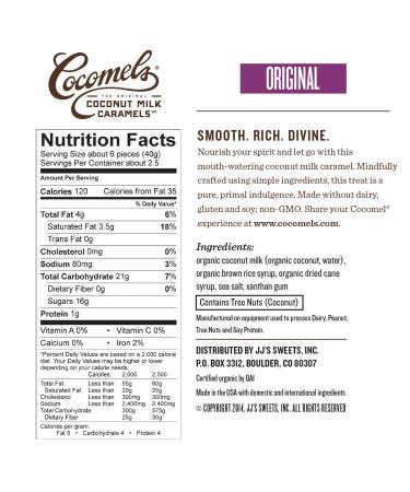 Cocomels Organic Coconut Milk Caramels - Dairy Free, Vegan & Gluten Free (3.5 oz) - Buy Online on GoSupps.com