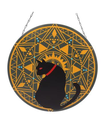 ABOOFAN Wrought Iron Disc Pendant Decor Ornament Iron Circle Pendant Hanging Adornment Indoor Metal 30x30x1cm As Shown1