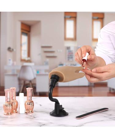 HSJL Silicone Hand for Acrylic Nails - Practice Hand with 500Pcs Nail Tips - Flexible & Bendable Fake Nail Mannequin - Best Left Hand for Acrylic Nails - Buy Online on GoSupps.com