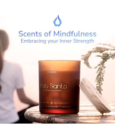 Aromatherapy Palo Santo & Sage Candle - Natural Coconut Wax for Meditation | International Shipping Available - Buy Online on GoSupps.com