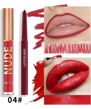  CGACCSD Lipstick and Pencil Kit | 6 Shades of Lipstick with 6 Pencils | Glossy Matte Anti-Fling | for Girls Summer Makeup Beauty Date Travel Event - Buy Online on GoSupps.com