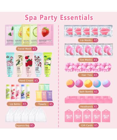 55PCS Spa Skincare Set for Kids Spa Party Favors Supplies For Teens 10-12 Galentines Gifts Valentines Day Gift Small Gifts Bulk Gift For Girls Ages 8-12 55Pcs-Pink - Buy Online on GoSupps.com