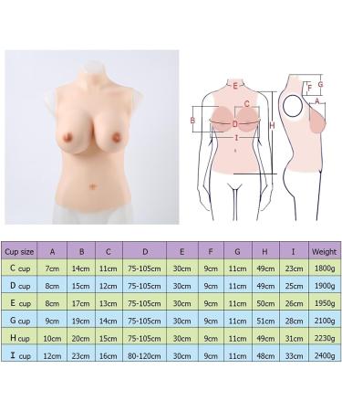 Knobco High Collar Realistic Silicone Breast Forms - Mastectomy Prosthesis & Chest Enhancer for Weddings Halloween Cosplay - G Yellow Skin - Buy Online on GoSupps.com