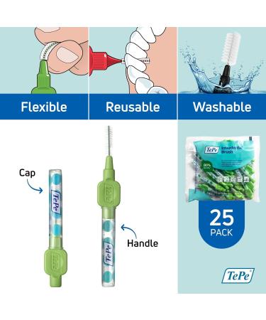 TePe Original Interdental Brushes Green 0.8 mm Pack of 25 - Buy Online on GoSupps.com