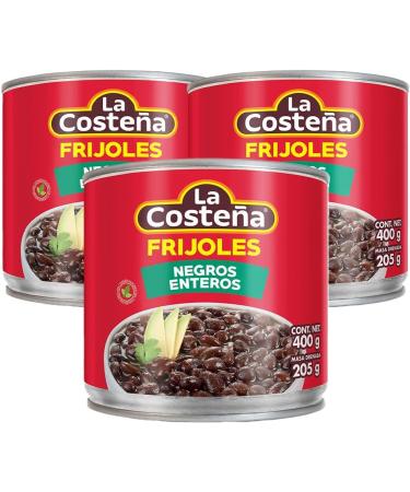 La Costena Black Whole Beans 12 x 400g Case/Mexican Frijoles Black Whole Beans Canned Cooked Beans (Pack of 12) - Buy Online on GoSupps.com